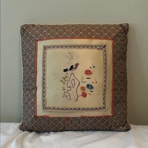 Vintage Chinese Handcrafted Silk/Satin Pillow
